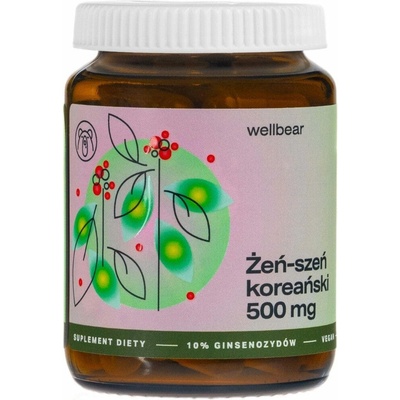 Wellbear Kórejský ženšen 500 mg 60 kapsúl