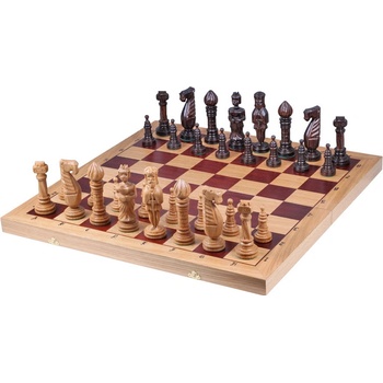 Drevený šachový set Dub - originál LUX