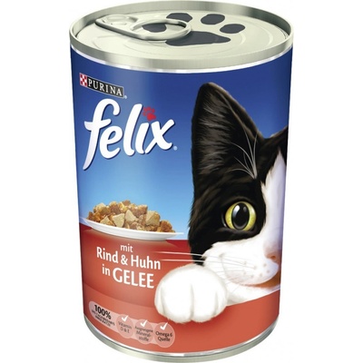 Felix hovězí & kuře jelly 400 g