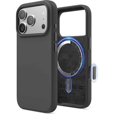 elago Силиконов (TPU) калъф с MagSafe за iPhone 17 Pro - Elago Magnetic Soft Silicone Case (черен) (ES17MSSC63PRO-BK)