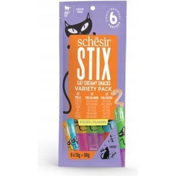 Schesir Cat pochoutka Stix Liquid Snack Variety 6 x 15 g