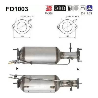 AS Filtr pevných částic ASA FD1003