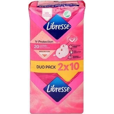 Libresse Hygienické vložky Ultra normal s křidélky 2 x 10 ks
