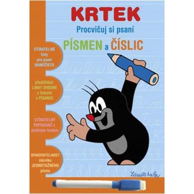 Precvič si písanie písmen a číslic Krtko