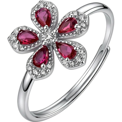 Brosway květinový prsten Fancy Passion Ruby FPR153