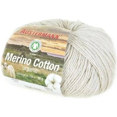 Austermann MERINO COTTON - 55% vlna merino, 45% bavlna - Ručně pletací příze Barva: 10 SAND