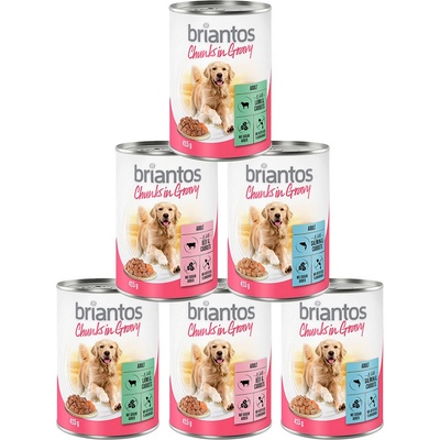 Briantos Chunks in Gravy míchané balení hovězí, losos, jehněčí 6 x 415 g