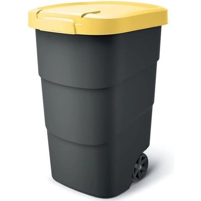 Prosperplast Wheeler 95 l antracit so žltým vekom NBWB95-120C