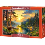 Castorland Пъзел Castorland от 3000 части - Залез над горската река (C-300686-2)