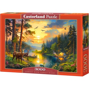 Castorland Пъзел Castorland от 3000 части - Залез над горската река (C-300686-2)