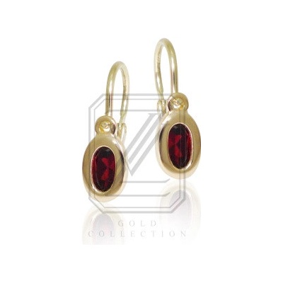 Čištín dětské zlaté žluté zlato s granáty VE 244