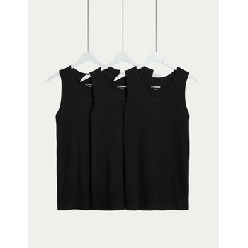 Marks & Spencer Комплект от три основни мъжки тениски в черно с технология Cool & Fresh Marks & Spencer Marks & Spencer | Cheren | МЪЖЕ | M