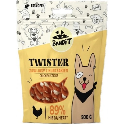 VetExpert Mr. Bandit TWISTER chicken sticks - деликатесно лакомство със пилешко за кучета, 500 гр - Полша