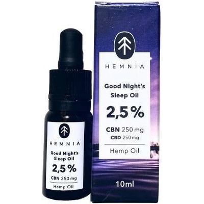 Hemnia Good Night's Sleep Konopný olej 2,5%, 250 mg CBN, 250 mg CBD, 10 ml