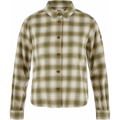 Fjällräven Övik Boxy Flannel Shirt W Green-Chalk White