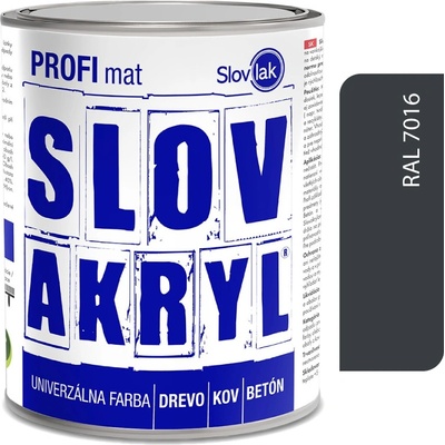 Slovlak Slovakryl Profi MAT 0.75kg antracit 1190/RAL7016