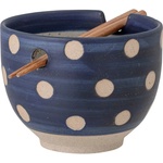 Bloomingville Синя керамична купа с пръчици за хранене , ø 13 cm Masami - Bloomingville (82052423)