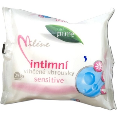 Miléne Pure sensitive intimní vlhčené ubrousky, 25 ks