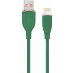 Gembird silicone 8-pin charging and data transmission cable 1.5m green color