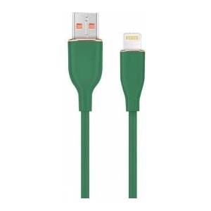 Gembird silicone 8-pin charging and data transmission cable 1.5m green color