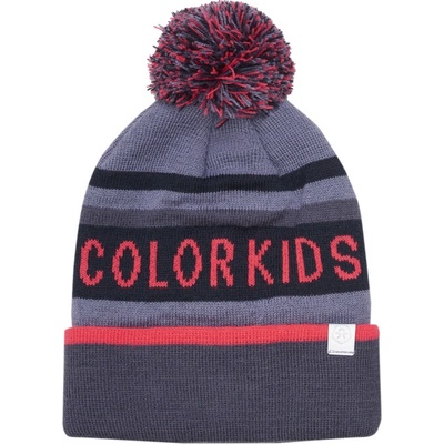 Dětská zimní čepice COLOR KIDS-Hat - Logo CK-6915-Graystone Šedá