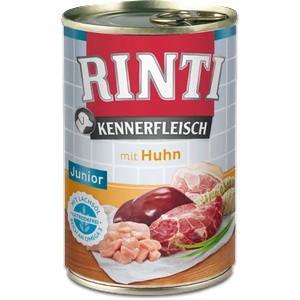 RINTI Kennerfleisch Junior - Консервирана храна за подрастващи кучета с пилешко 400 гр