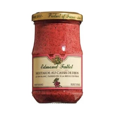 Bos Food Dijon hořčice s černým rybízem hrubá s bílým vínem a Cassis likérem Fallot 100 ml