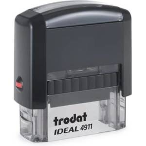 TRODAT Печат, TRODAT "Ideal 4911", черен корпус с черна подложка 4911-P2 (4911-P2)