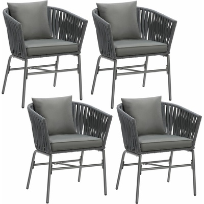 tectake 405832 sada stoličiek valeiras 60x61x77cm - sada 4 ks