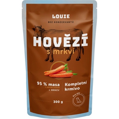 Louie Adult Hovězí s mrkví 300 g – Zbozi.Blesk.cz