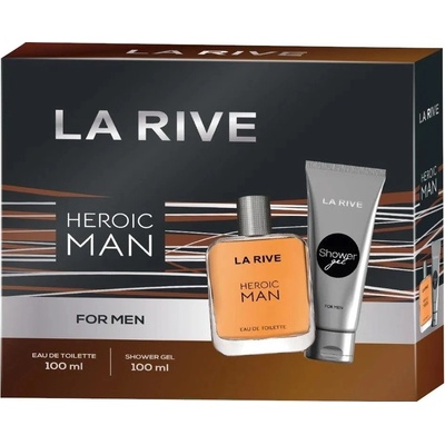 La Rive Heroic Man Подаръчен комплект, Тоалетна вода 100ml + душ гел 100ml, мъже