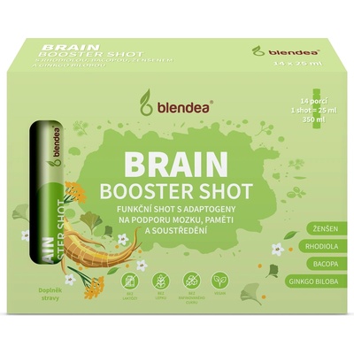 Blendea Brain Booster Shot podpora koncentrácie a duševného výkonu 14x25 ml