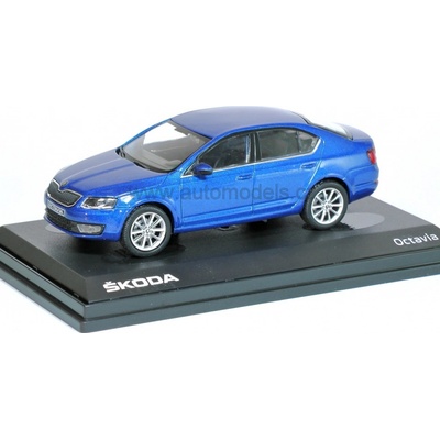 Abrex škoda Octavia 3 2012 modrá 1:43