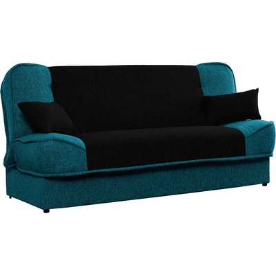 Разтегателен диван Asia 194 cm тюркоаз и черно