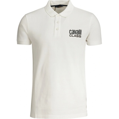 Cavalli Class Carlo White polo tričko bílá