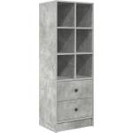 vidaXL Висок шкаф с чекмедже Циментено сиво 45, 5 x 34 x 127 см (869365)
