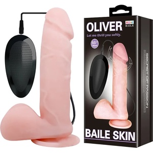  Въртящ се пенис вибратор, 19, 5см. - Oliver Baile Skin (DEBRA01420)
