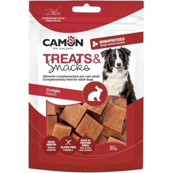 Camon Treats Snacks - лакомство за куче, меки хапки в формата на кубчета със заешко месо 80 гр, Италия - AE027