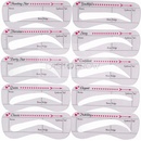 Lash Brow Eyebrow Stencil šablóny na obočie 10 ks