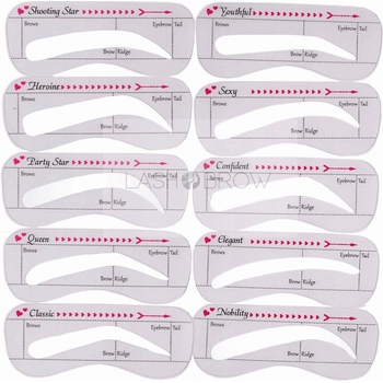 Lash Brow Eyebrow Stencil šablóny na obočie 10 ks