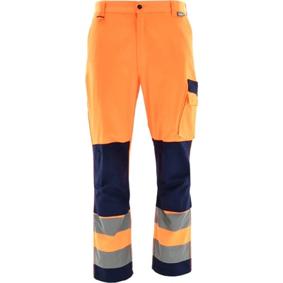Sara Workwear Reflexní kalhoty DROGOWIEC oranžové tmavě modré