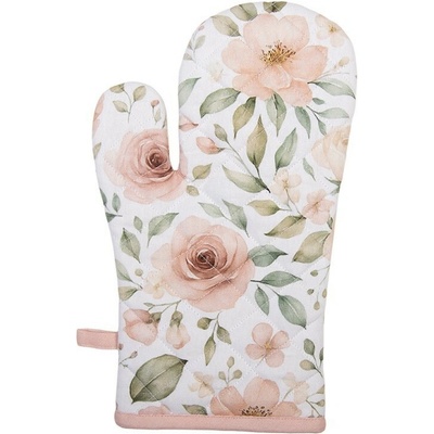 Clayre & Eef Bílá bavlněná s růžemi Soft Romantic Blush 18 x 30 cm
