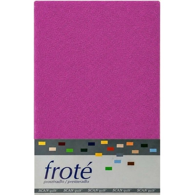 Scanquilt Prestieradlo froté tmavé cyklámenové 90x200x25