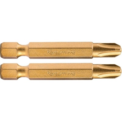 FORTUM hrot krížový phillips, súprava 2ks PH 2 x 50 mm, titán. úprava 4741282