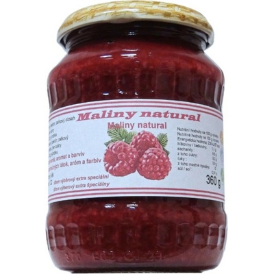 Zdravý věk Džem MALINY natural bez přidaného cukru 360g