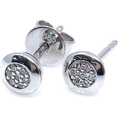 Jan Kos jewellery zlaté náušnice s briliantem CKWSAE01812W