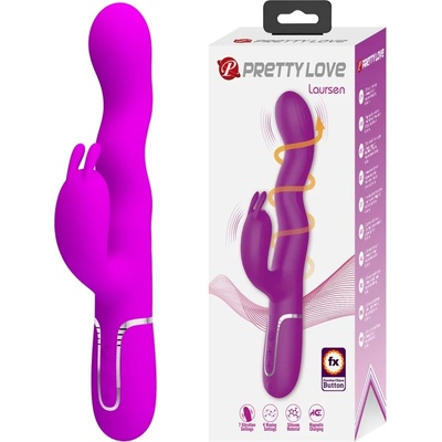 Вибратор с клитор стимулатор и движения, 24, 9см. - Pretty Love Laursen I (DEBRA01960)