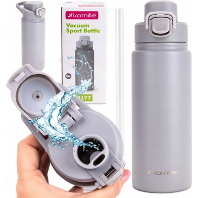 Kamille Termohrnček oceľová 600 ml sivý