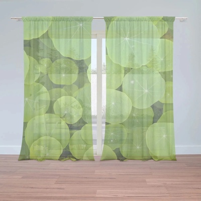 Sablio Záclony Leknové listy: 2ks 150x250cm
