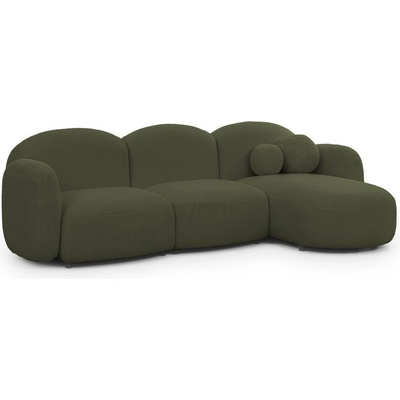 ROPEZ Зелен ъглов диван от букле (десен ъгъл) Orbit - Ropez (Orbit A+1,5+1,5+OT+A Quelle 37 Standard)